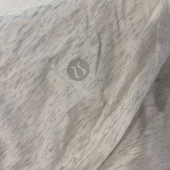 Lululemon heather cream long sleeve tee sz 4 - Picture 2 of 3